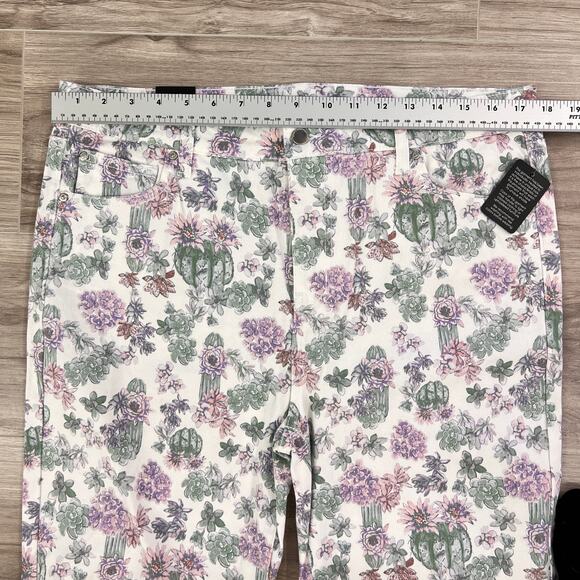 Truth + Theory Super Soft Stretch Multicolor Floral Skinny Jeans Size 16 - Picture 3 of 8